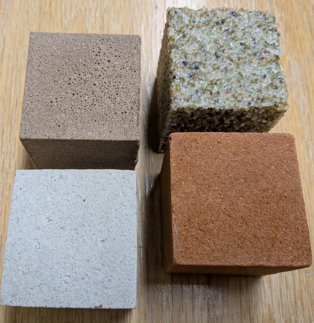 Four novel concrete and composite material specimens developed by the SHI Lab